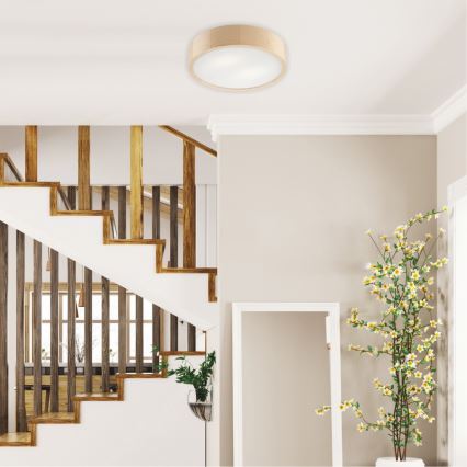 Griestu gaismeklis NATURAL 2xE27/60W/230V, diametrs 37,5 cm, priede