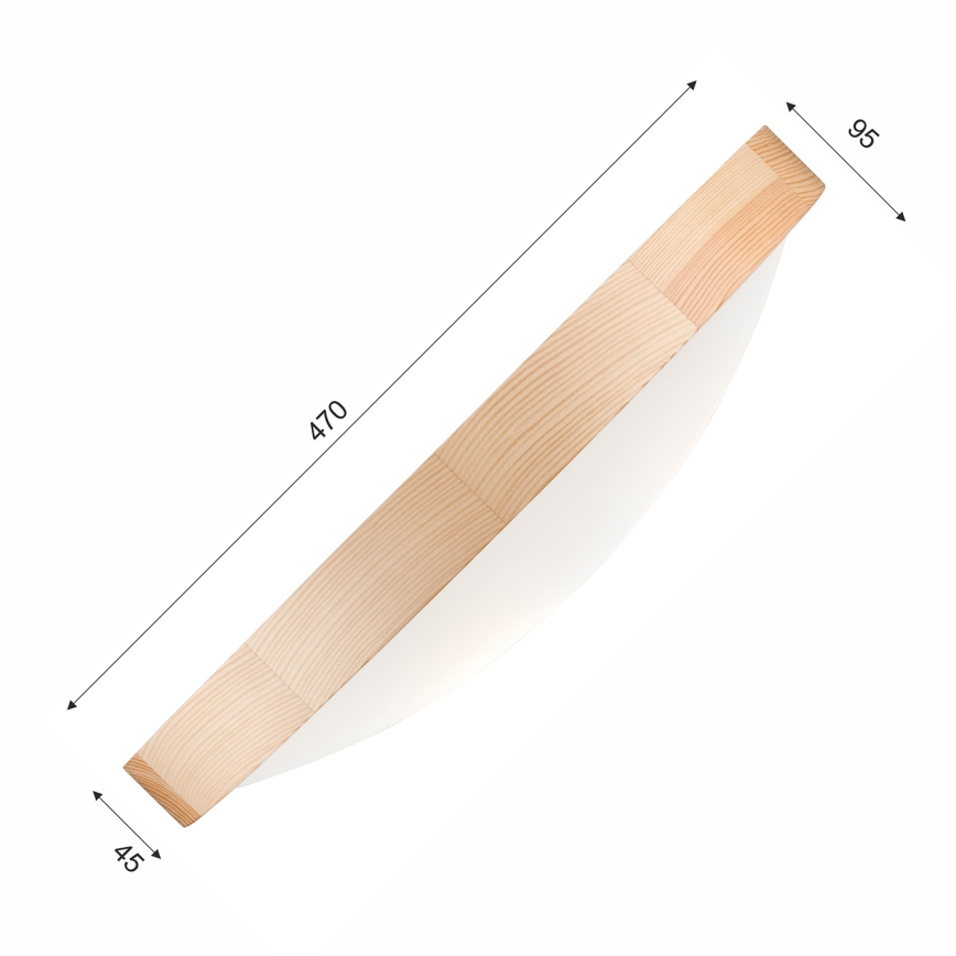 Griestu gaismeklis NATURAL SLIM 3xE27/60W/230V ø 47 cm priede