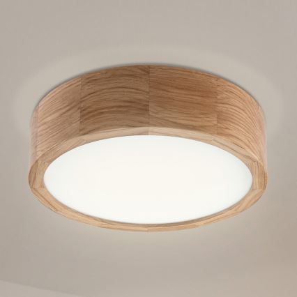 Griestu gaismeklis OAK 1xE27/60W/230V, ozola apdare, Ø 27,5 cm
