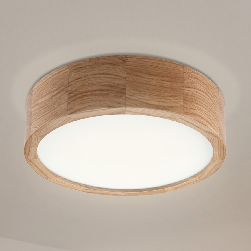 Griestu gaismeklis OAK 1xE27/60W/230V, ozola apdare, Ø 27,5 cm