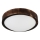 Griestu gaismeklis OAK SLIM 1xE27/15W/230V Ø 27 cm ozols/tumši brūns