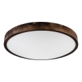 Griestu gaismeklis OAK SLIM 3xE27/15W/230V, Ø 47 cm, ozola/tumši brūnā krāsā