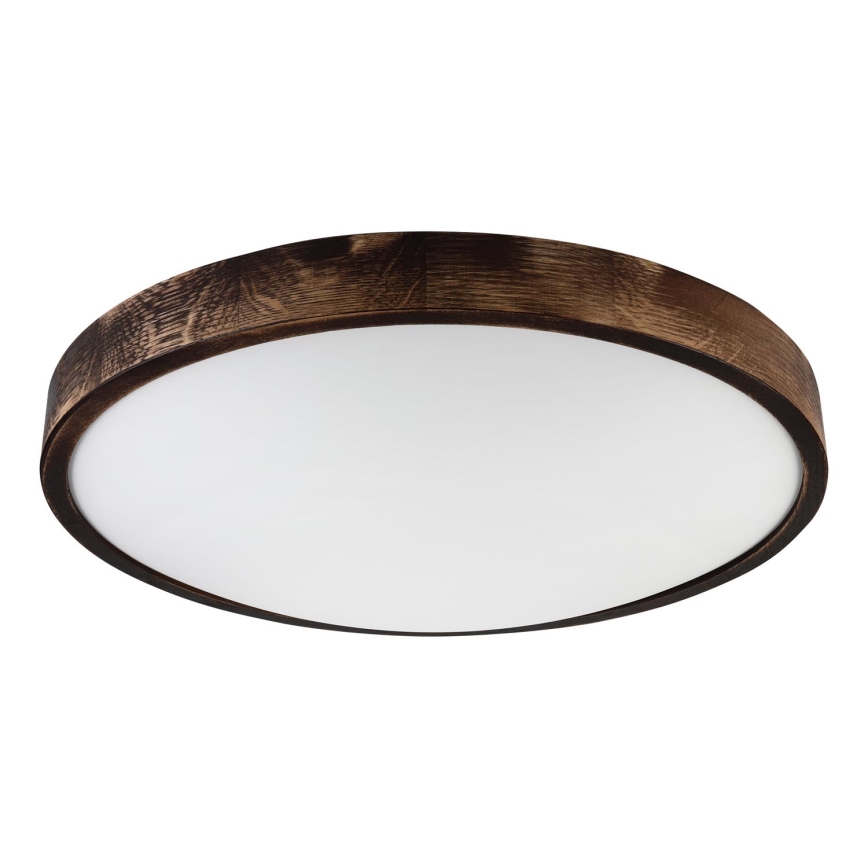 Griestu gaismeklis OAK SLIM 3xE27/15W/230V, Ø 47 cm, ozola/tumši brūnā krāsā