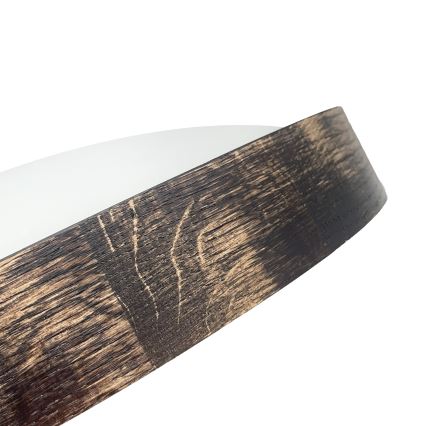 Griestu gaismeklis OAK SMOKY SLIM 3xE27/15W/230V Ø 47 cm ozols/tumši brūns