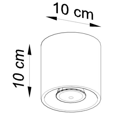 Griestu gaismeklis ORBIS 1 1xGU10/40W/230V pelēka