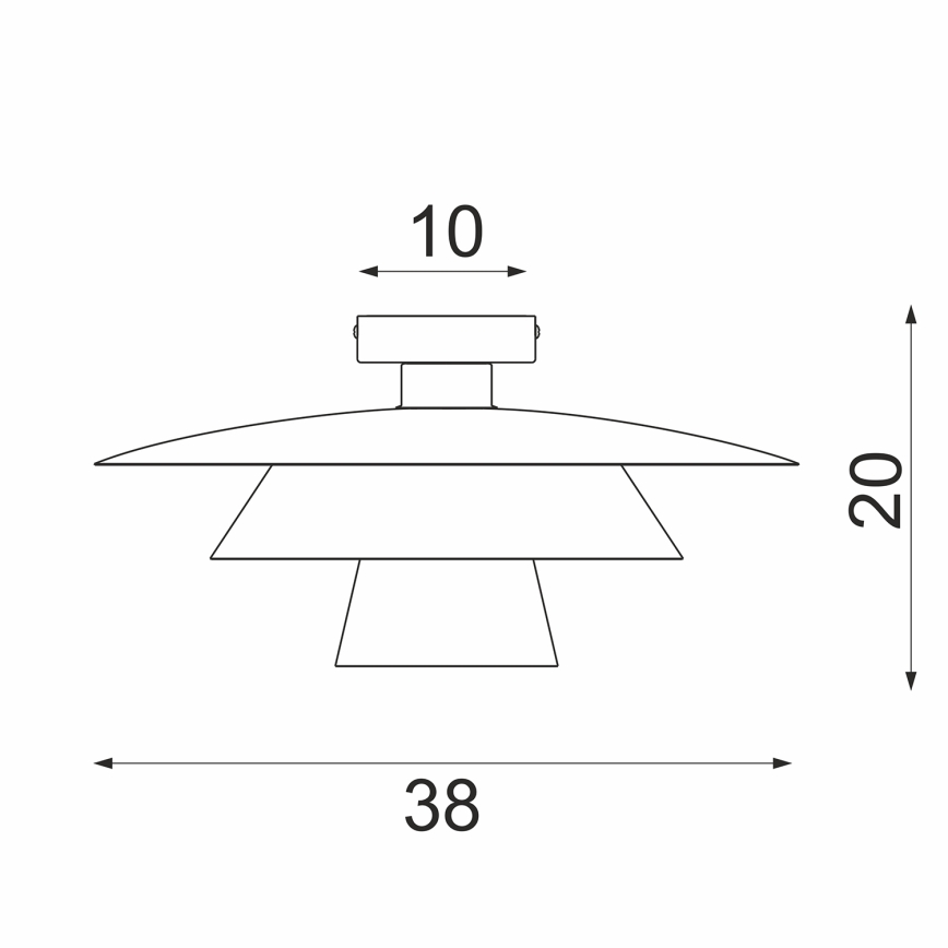 Griestu gaismeklis PLATO 1xE27/15W/230V Ø 32 cm bēšs/zeltains