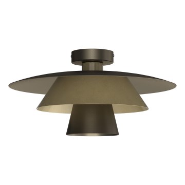 Griestu gaismeklis PLATO 1xE27/15W/230V Ø 32 cm, bronzas krāsā
