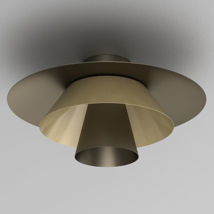 Griestu gaismeklis PLATO 1xE27/15W/230V Ø 32 cm, bronzas krāsā