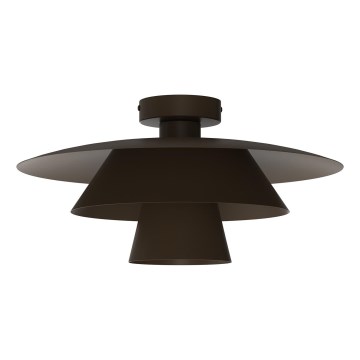 Griestu gaismeklis PLATO 1xE27/15W/230V Ø 32 cm brūns