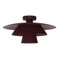 Griestu gaismeklis PLATO 1xE27/15W/230V Ø 32 cm vīnsarkans