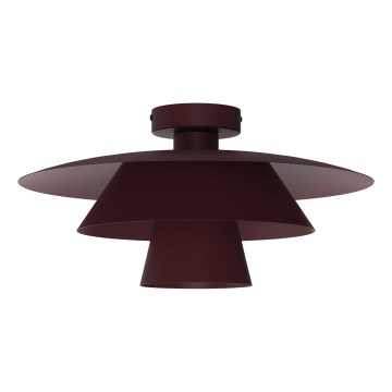 Griestu gaismeklis PLATO 1xE27/15W/230V Ø 32 cm vīnsarkans