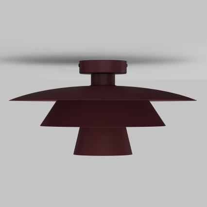 Griestu gaismeklis PLATO 1xE27/15W/230V Ø 32 cm vīnsarkans