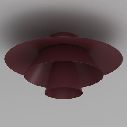 Griestu gaismeklis PLATO 1xE27/15W/230V Ø 32 cm vīnsarkans