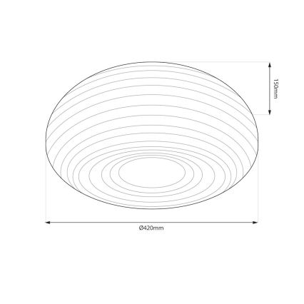 Griestu gaismeklis PULSO 3xE27/15W/230V Ø 42 cm balts