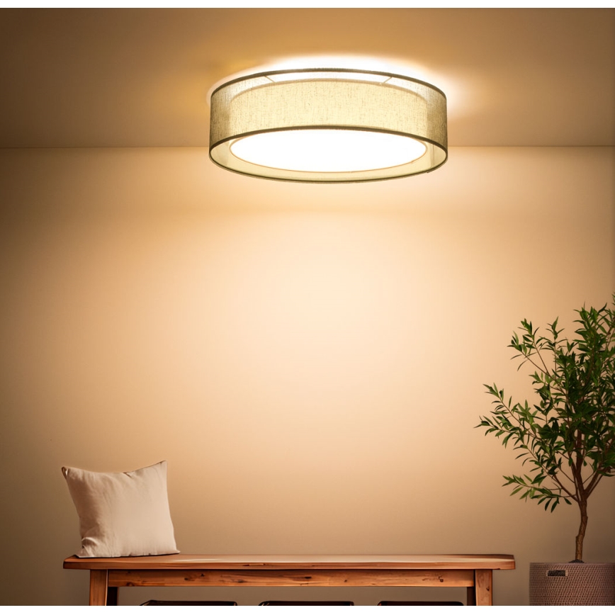 Griestu gaismeklis PURO 2xE27/40W/230V Ø 60 cm zaļš