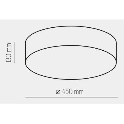 Griestu gaismeklis RONDO 4xE27/15W/230V d. 45 cm melns