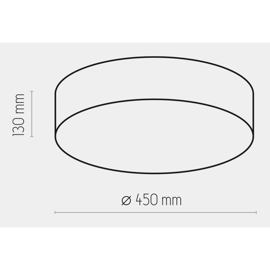 Griestu gaismeklis RONDO 4xE27/15W/230V d. 45 cm melns