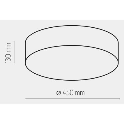 Griestu gaismeklis RONDO 4xE27/15W/230V d. 45 cm pelēks