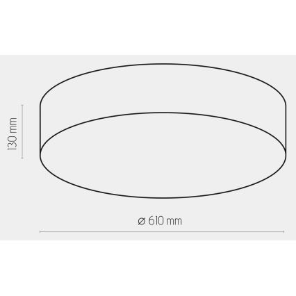 Griestu gaismeklis RONDO 4xE27/15W/230V d. 61 cm bēšs