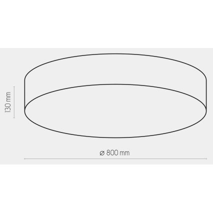 Griestu gaismeklis RONDO 6xE27/15W/230V d. 80 cm melns