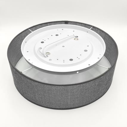 Griestu gaismeklis SIRJA 2xE27/15W/230V, diametrs 45 cm, pelēks