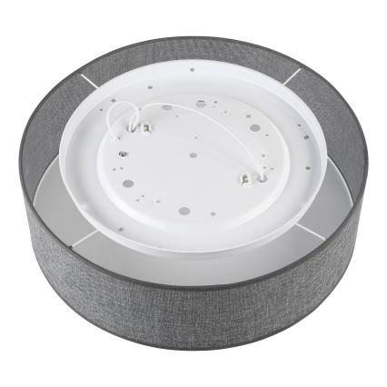 Griestu gaismeklis SIRJA 2xE27/15W/230V, diametrs 45 cm, pelēks