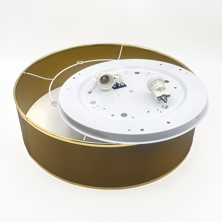 Griestu gaismeklis SIRJA 2xE27/15W/230V Ø 45 cm, brūns/zelts