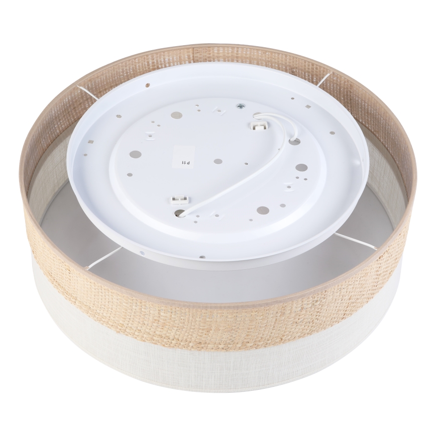 Griestu gaismeklis SIRJA BOHO 2xE27/15W/230V Ø 45 cm, bēšā/krēmkrāsā