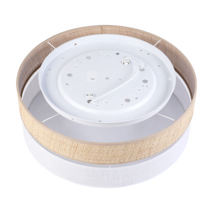 Griestu gaismeklis SIRJA BOHO 2xE27/15W/230V Ø 45 cm bēšs/balts