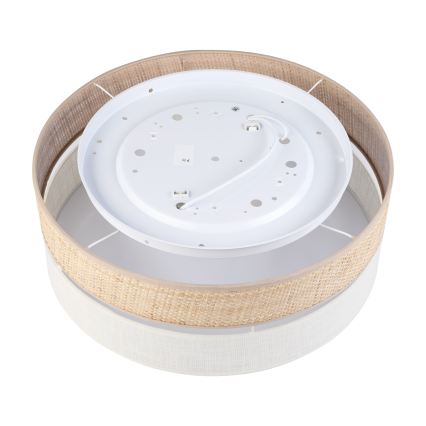 Griestu gaismeklis SIRJA BOHO 2xE27/15W/230V Ø 45 cm bēšs/krēmkrāsains