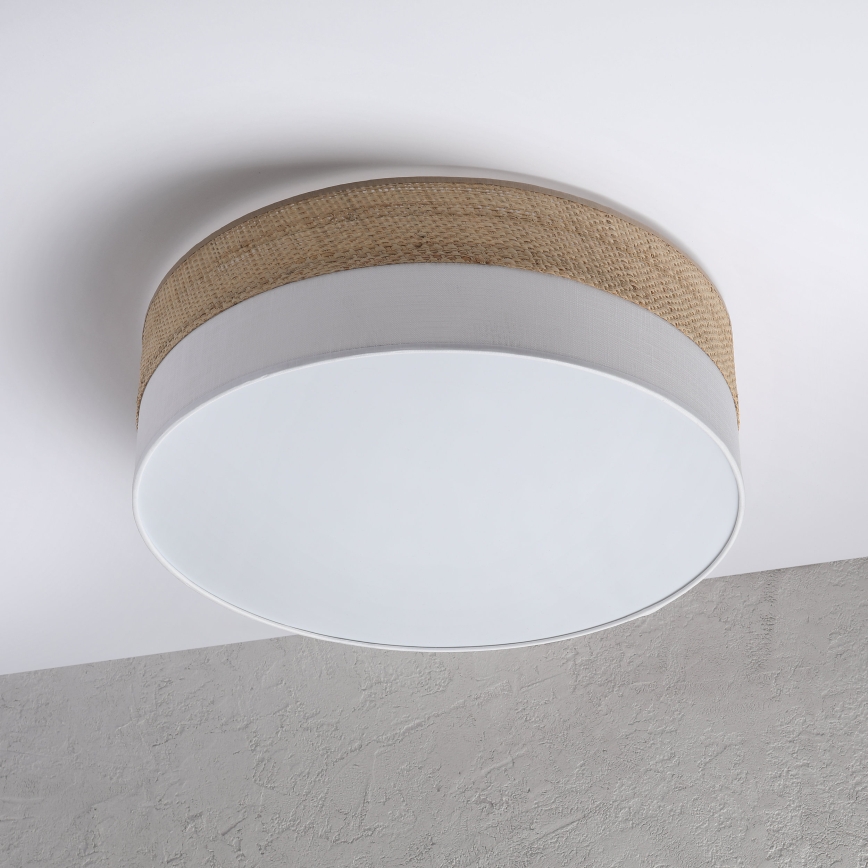 Griestu gaismeklis SIRJA BOHO 2xE27/15W/230V Ø 45 cm bēžs/balts