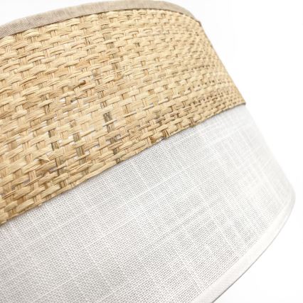 Griestu gaismeklis SIRJA BOHO 2xE27/15W/230V Ø 45 cm bēžs/balts