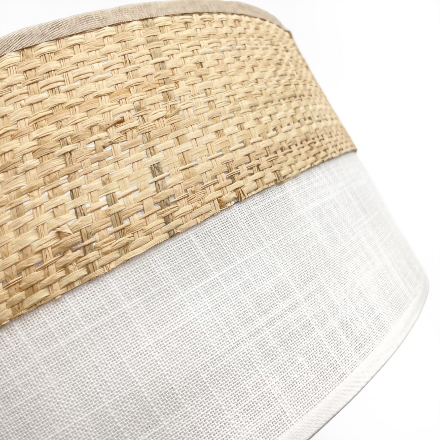 Griestu gaismeklis SIRJA BOHO 2xE27/15W/230V Ø 45 cm bēžs/balts