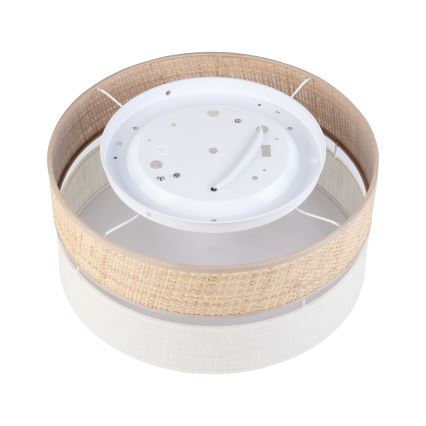 Griestu gaismeklis SIRJA DOUBLE BOHO 2xE14/15W/230V diam. 35 cm bēša/krēmkrāsa