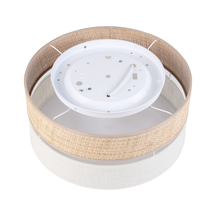 Griestu gaismeklis SIRJA DOUBLE BOHO 2xE14/15W/230V diam. 35 cm bēša/krēmkrāsa