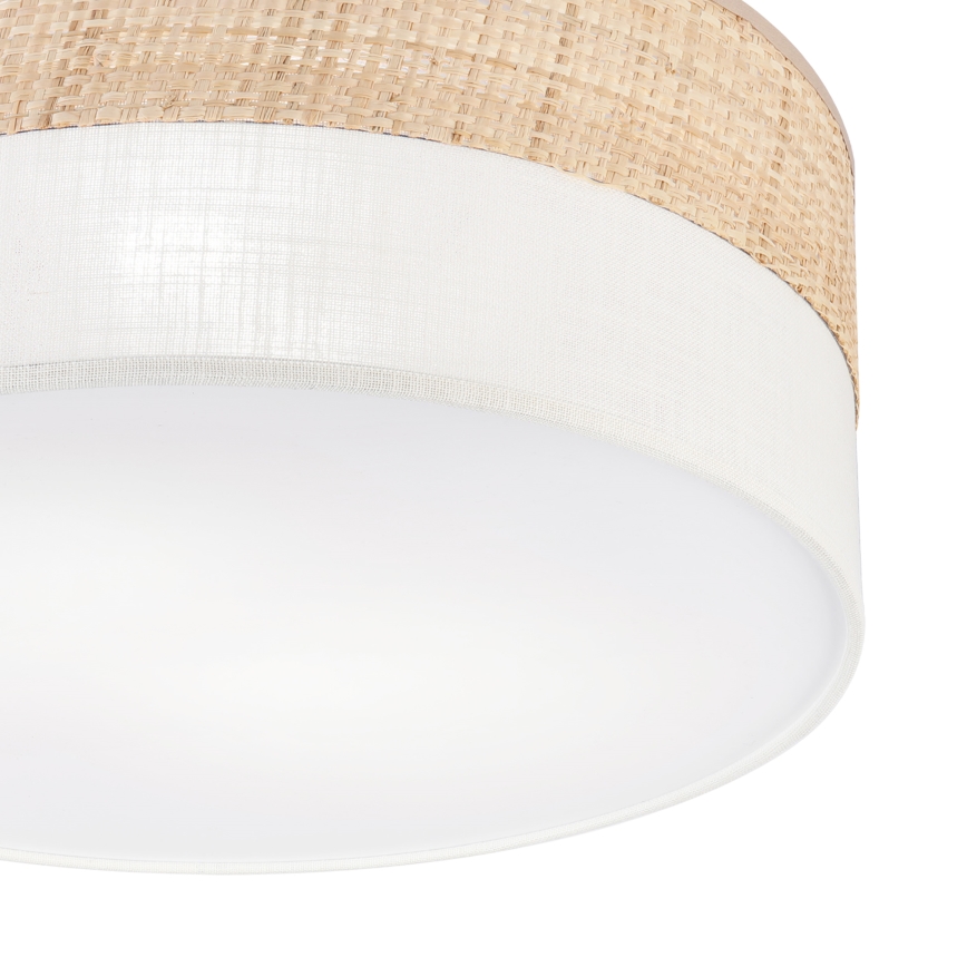 Griestu gaismeklis SIRJA DOUBLE BOHO 2xE14/15W/230V Ø 35 cm bēšs/krēms