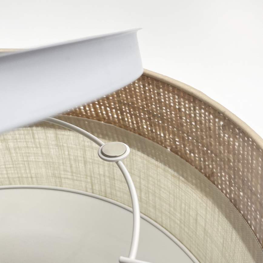 Griestu gaismeklis SIRJA DOUBLE BOHO 2xE14/15W/230V Ø 35 cm bēšs/krēms