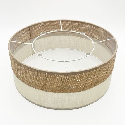 Griestu gaismeklis SIRJA DOUBLE BOHO 2xE14/15W/230V Ø 35 cm bēšs/krēms