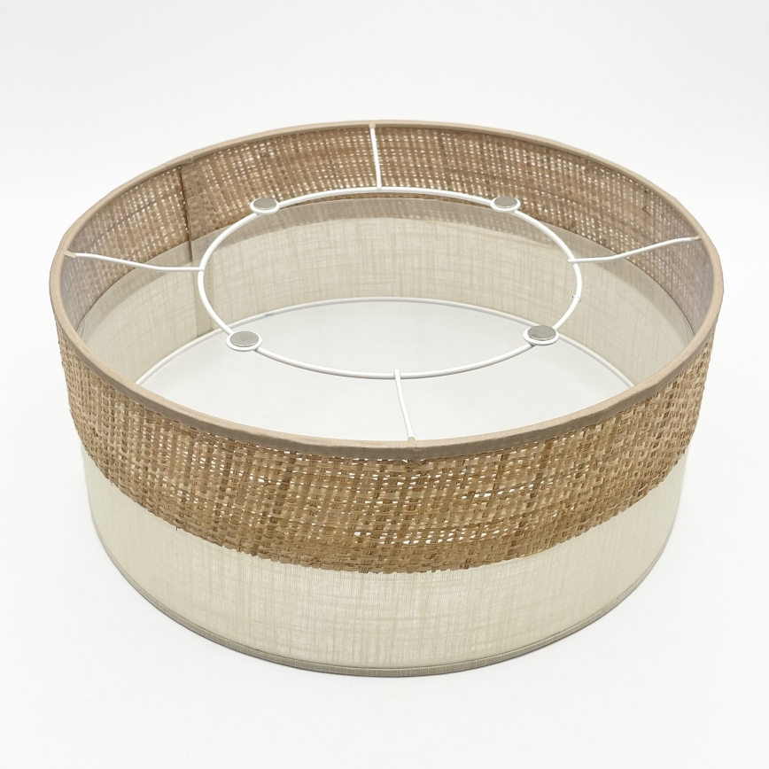 Griestu gaismeklis SIRJA DOUBLE BOHO 2xE14/15W/230V Ø 35 cm bēšs/krēms