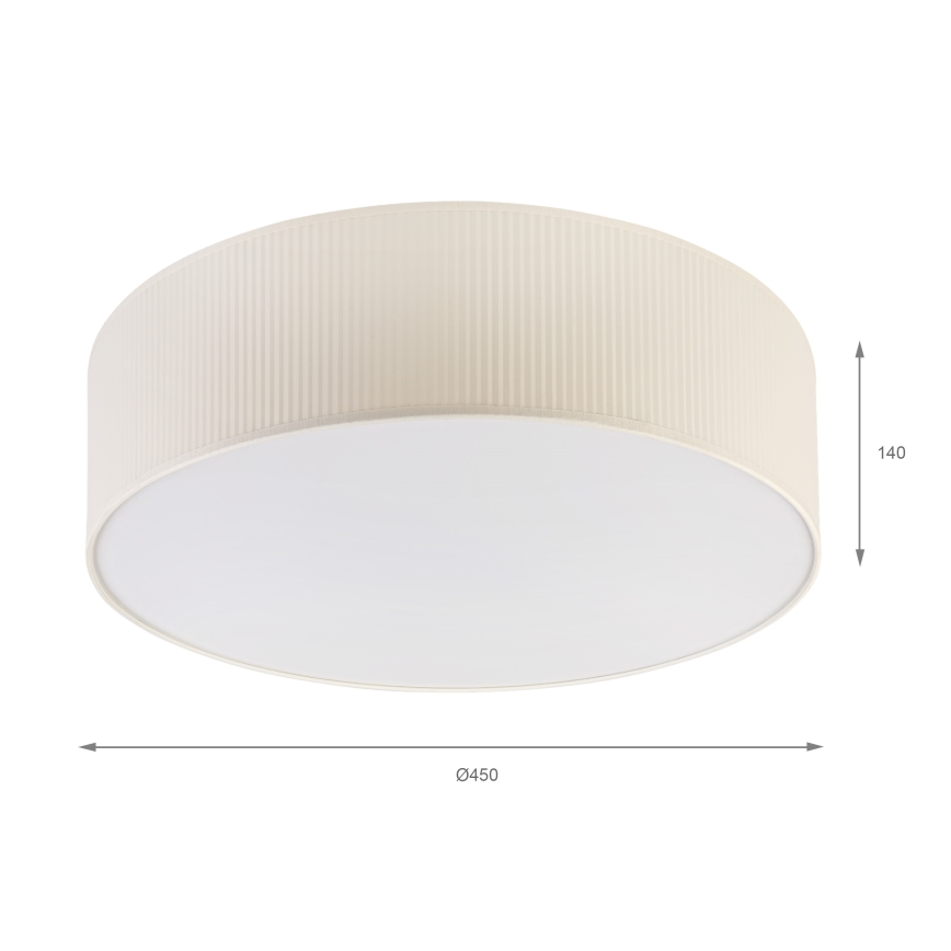 Griestu gaismeklis SIRJA PLISADO 4xE27/15W/230V Ø 45 cm krēmkrāsa