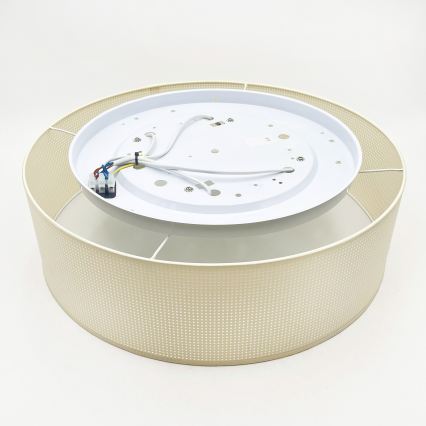 Griestu gaismeklis SIRJA PLISADO 4xE27/15W/230V Ø 45 cm krēmkrāsā