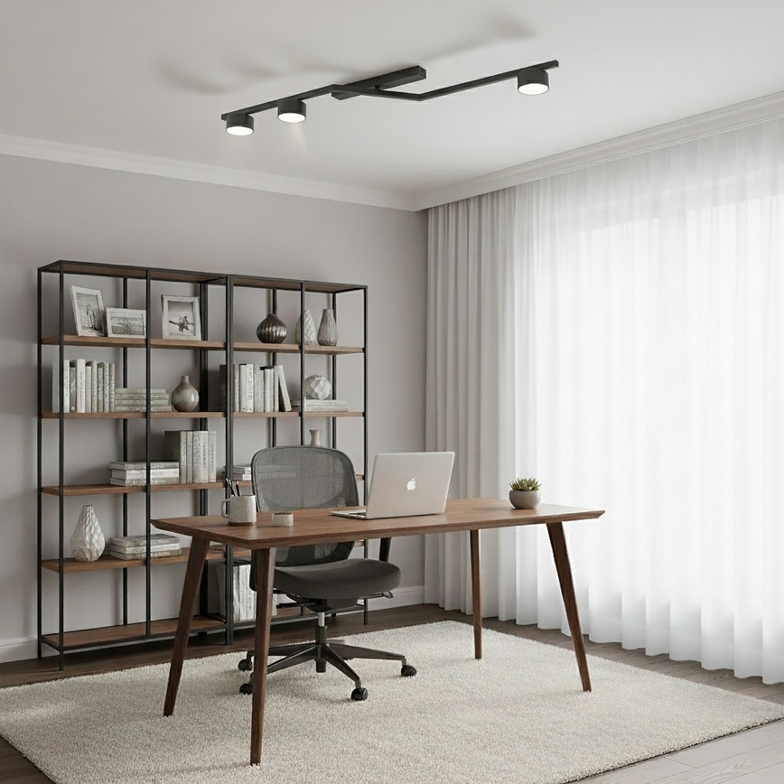 Griestu gaismeklis SKAN 3xGX53/12W/230V melns