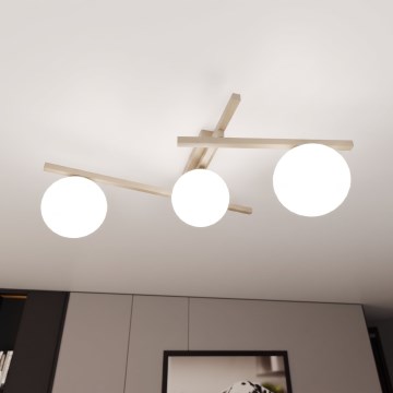 Griestu gaismeklis SMART 3xE14/10W/230V bēšs/balts