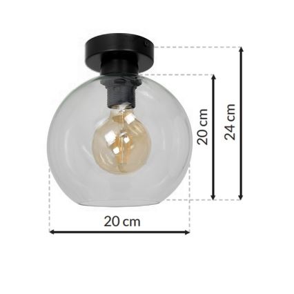 Griestu gaismeklis SOFIA 1xE27/60W/230V clear