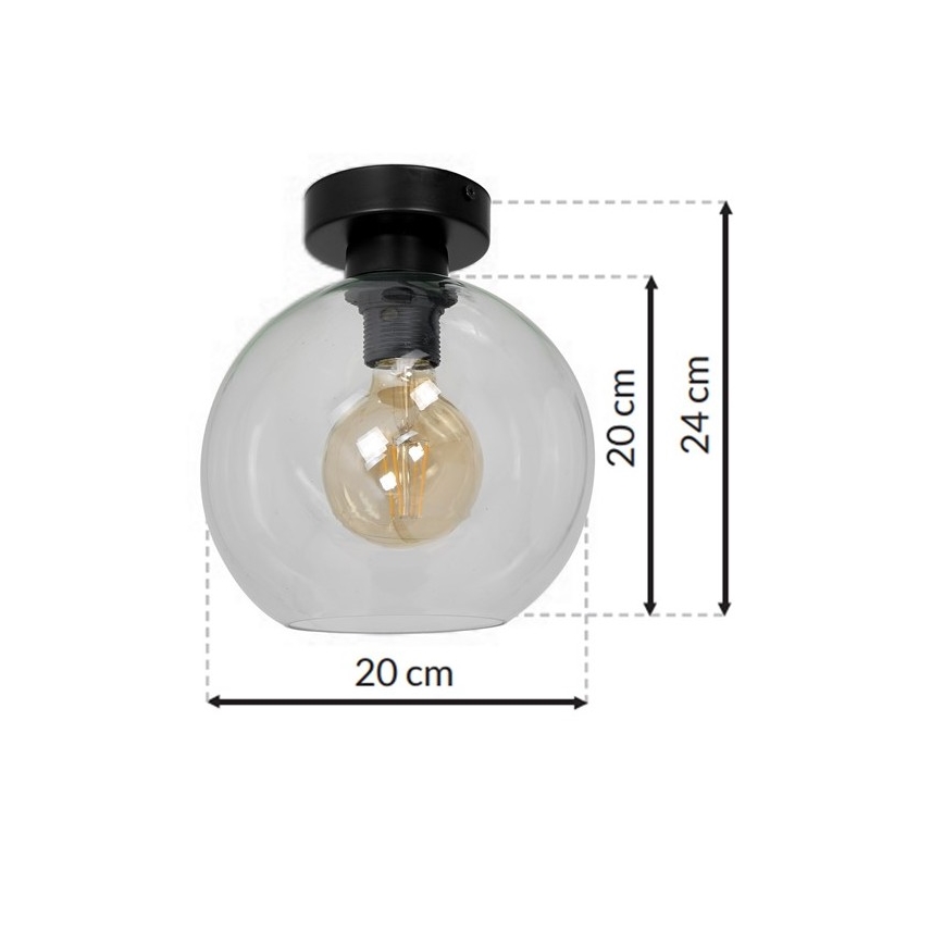 Griestu gaismeklis SOFIA 1xE27/60W/230V clear