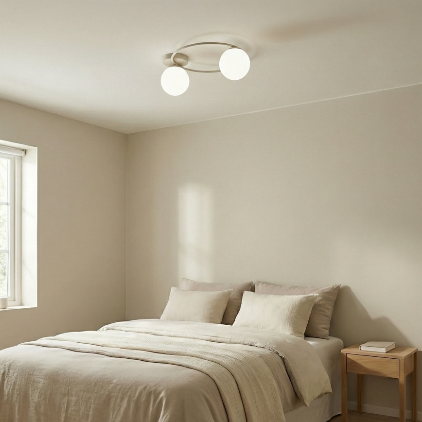 Griestu gaismeklis SOPRA 2xE14/10W/230V bēšs/balts