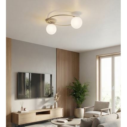 Griestu gaismeklis SOPRA 2xE14/10W/230V bēšs/balts