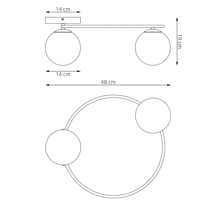 Griestu gaismeklis SOPRA 2xE14/10W/230V bēšs/balts
