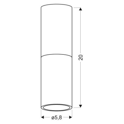 Griestu gaismeklis TUBA 1xGU10/15W/230V