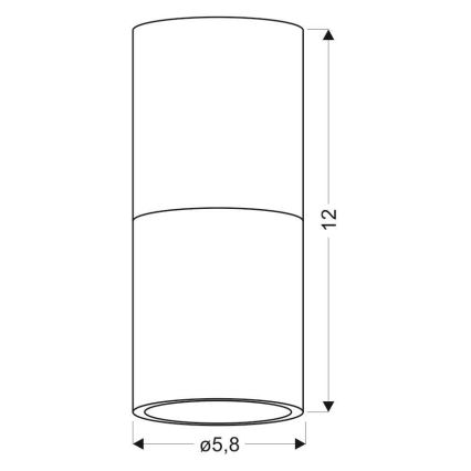 Griestu gaismeklis TUBA 1xGU10/50W/230V melns